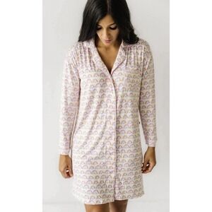 New Little Sleepies Pastel Rainbows Women's Sleep Shirt Lunaluxe™ Bamboo viscose